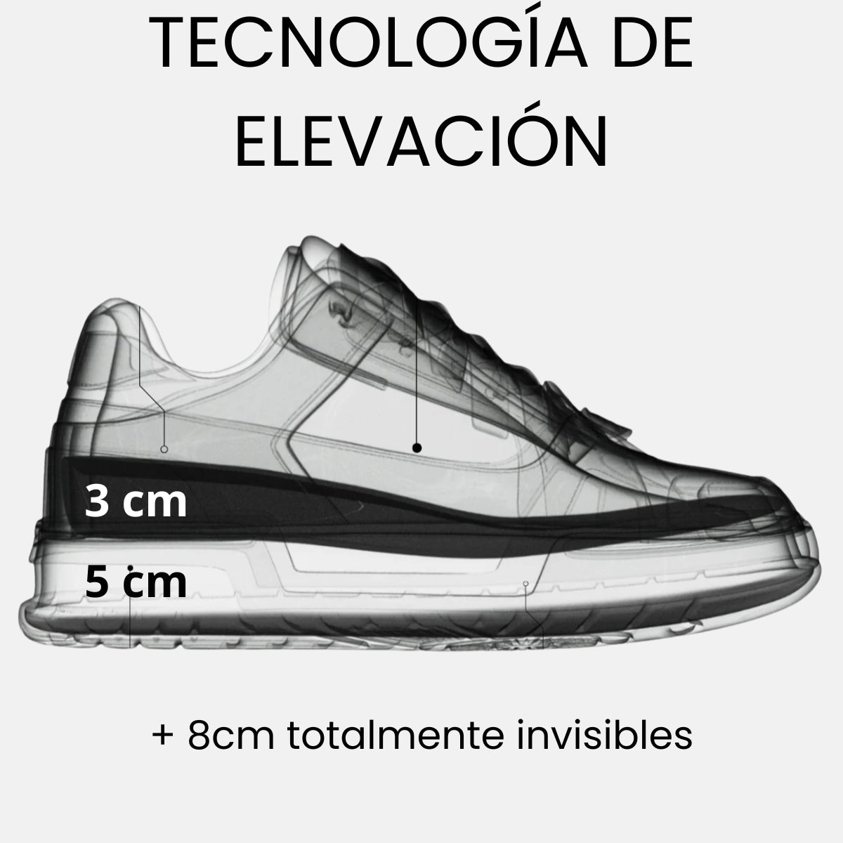 Tenis Altivo | +8cm de Altura Al Instante